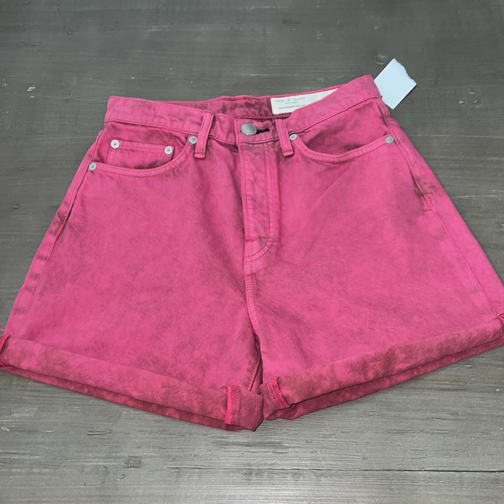 Rag & Bone Maya 6” Shorts Bright Fuchsia 25 Organic Cotton NWT - Picture 11 of 16